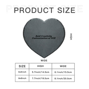 Heart-shaped pet tombstone (rock slab painting)