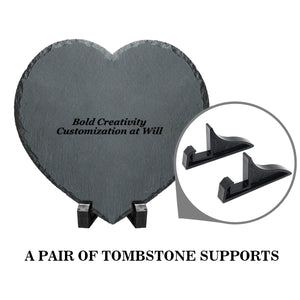 Heart-shaped pet tombstone (rock slab painting)