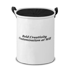 Drawstring laundry basket