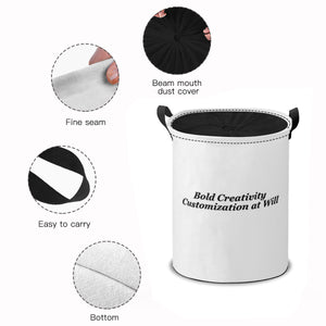 Drawstring laundry basket