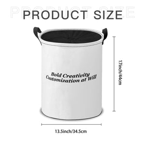 Drawstring laundry basket