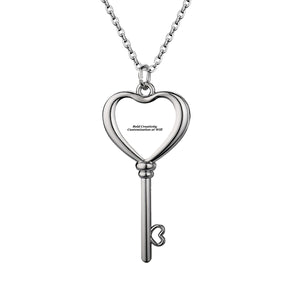 Heart-shaped key necklace