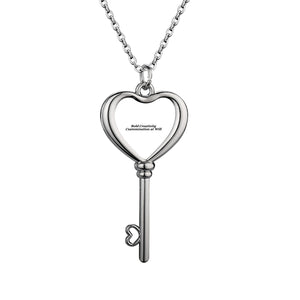 Heart-shaped key necklace