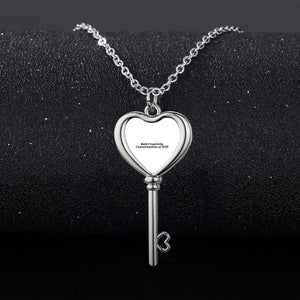 Heart-shaped key necklace