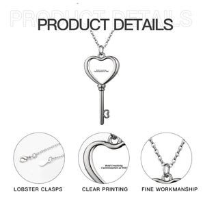 Heart-shaped key necklace