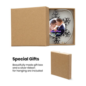 Custom Christmas Tree Snowflake Ornaments with Photo Name as Holiday Gifts Decoration