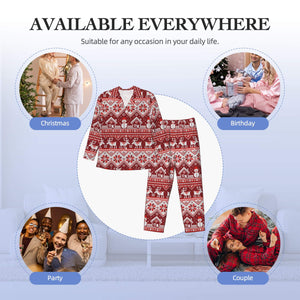 Personalized Christmas Snowman Pajamas Sets for Men Holiday Gifts
