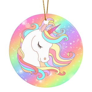 Personalized Christmas Unicron Rainbow Ornaments with Name Holiday Gifts for Her Kids