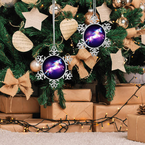 Custom Christmas Tree Snowflake Unicorn Ornaments with Name for Kids Holiday Decoration