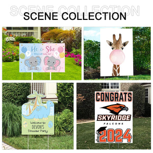 Vertical courtyard sign