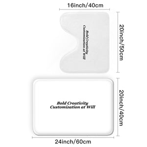 Toilet floor mat set (2-piece set, floor mat 40*60cm)