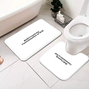 Toilet floor mat set (2-piece set, floor mat 40*60cm)
