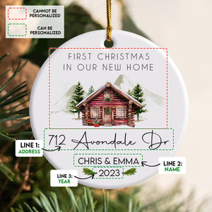 New Home First Christmas - Personalized Ornament - Christmas Gift