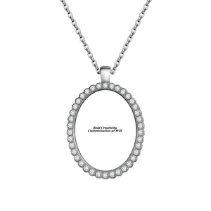Oval pendant necklace