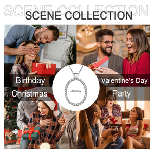 Oval pendant necklace