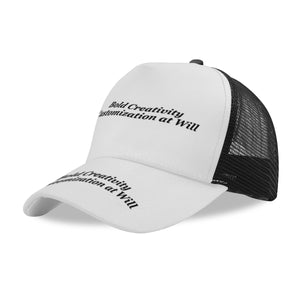 Curved brim mesh baseball cap