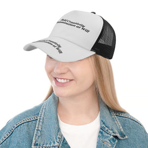 Curved brim mesh baseball cap