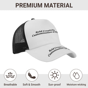 Curved brim mesh baseball cap