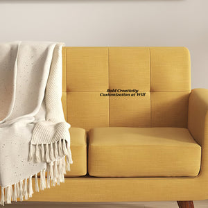 Irregularly shaped throw pillow (with white trim)