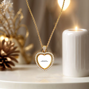 Hip Hop Heart-Shaped Personalized Necklace - Double-Sided