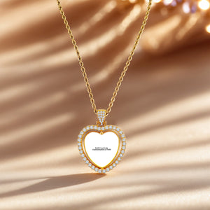 Hip Hop Heart-Shaped Personalized Necklace - Double-Sided
