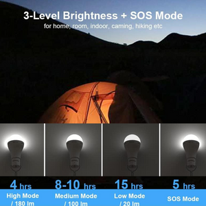 USB Rechargeable LED Light Bulbs with Remote & Timer – Dimmable Portable Lighting for Indoor & Outdoor Use