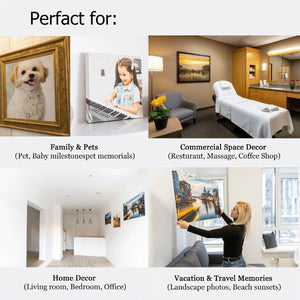 Vertical, thickened, frameless painting, 3:4