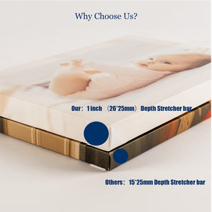 Vertical, thickened, frameless painting, 3:4