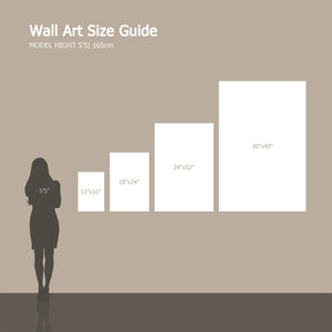 Vertical, thickened, frameless painting, 3:4