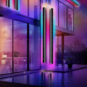 Luminous RGB Outdoor Wall Light – Waterproof Color-Changing LED Wall Sconce