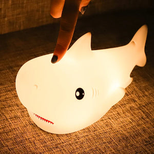SharkGlow Silicone LED Night Light – Indoor LED Night Lamp
