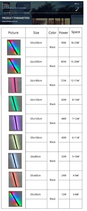 Luminous RGB Outdoor Wall Light – Waterproof Color-Changing LED Wall Sconce