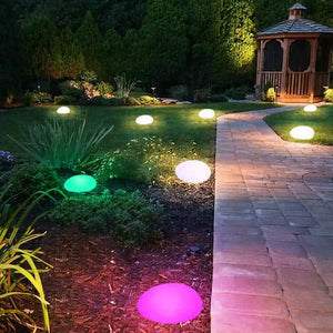 Solar Cobblestone Garden Lights – Waterproof Solar Powered RGB & Warm LED Outdoor Decor