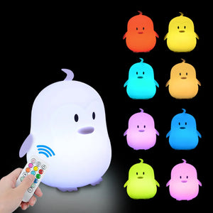 Adorable Penguin RGB Silicone LED Night Light – Indoor RGB Night Lamp