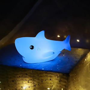 SharkGlow Silicone LED Night Light – Indoor LED Night Lamp
