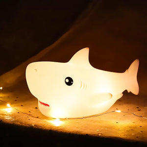 SharkGlow Silicone LED Night Light – Indoor LED Night Lamp