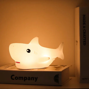 SharkGlow Silicone LED Night Light – Indoor LED Night Lamp