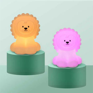 Lion Silicone Nightlight – USB Rechargeable LED Ambient Lamp