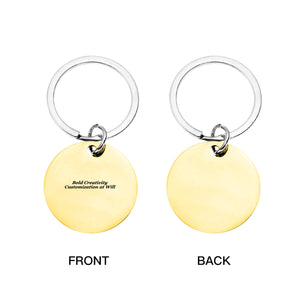 Stainless steel keychain (double-sided laser engraving)