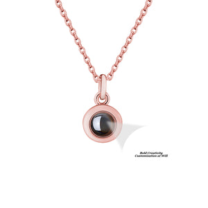 Titanium Steel Projection Necklace - Cylindrical