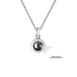 Titanium Steel Projection Necklace - Cylindrical