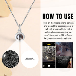 Titanium Steel Projection Necklace - Cylindrical
