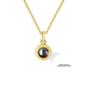 Titanium Steel Projection Necklace - Cylindrical