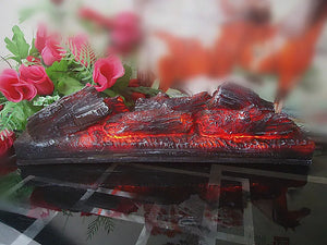 Electric Simulation Firewood Display – Resin Charcoal Effect Flame