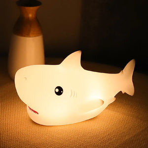 SharkGlow Silicone LED Night Light – Indoor LED Night Lamp