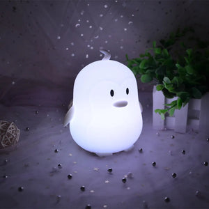 Adorable Penguin RGB Silicone LED Night Light – Indoor RGB Night Lamp