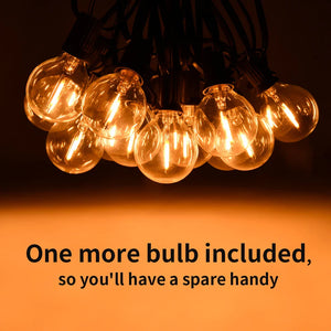 Waterproof Outdoor Bulb String Lights – Solar / LED Patio & Garden Party Lighting
