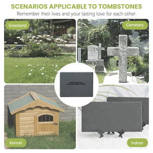Rectangular pet gravestone 6x8in