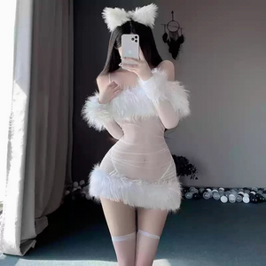 Plush suspender dress S490