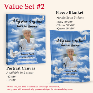 In Loving Memories Custom Photo Blanket Memorial